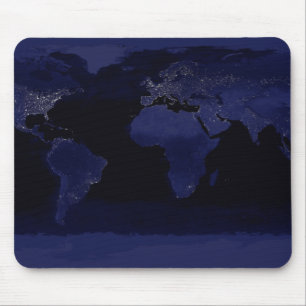 Mousepad Ideia global de luzes da cidade da terra