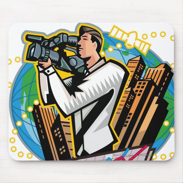 Mousepad Ideia lateral do tiro do homem (Frente)