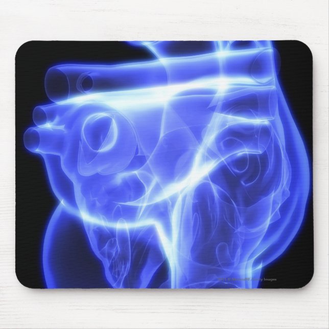 Mousepad Ideia Luminescent do coração humano (Frente)