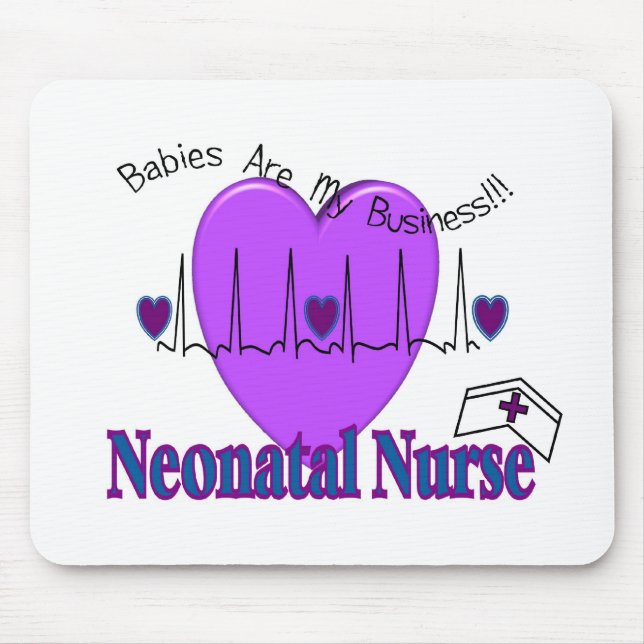 Mousepad Ideias Neonatal do presente da enfermeira--Design (Frente)