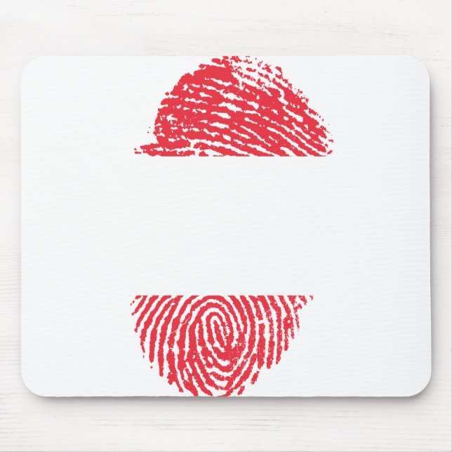 Mousepad Identidade do Orgulho do País de Impressão Digital (Frente)