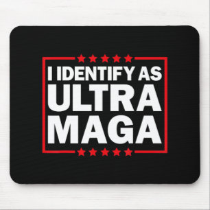 Mousepad Identifico-Me Como Ultra MAGA Ultra MAGA E Orgulho