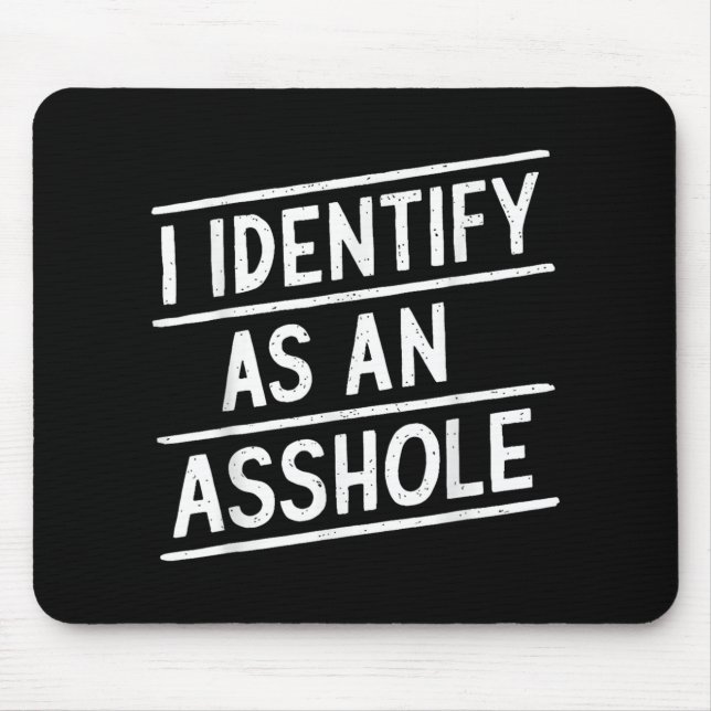 Mousepad Identifico-Me Como Um Memória De Sarcasmo Engraçad (Frente)