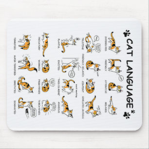 Mousepad Idioma de Gato, Gatinho Gato Engraçado, Ideia de