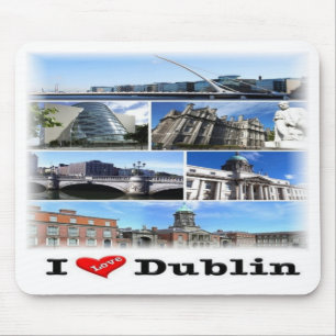 Mousepad IE Irlanda - Dublin - I Love
