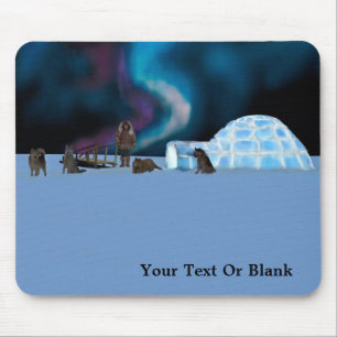 Mousepad Iglu e aurora boreal
