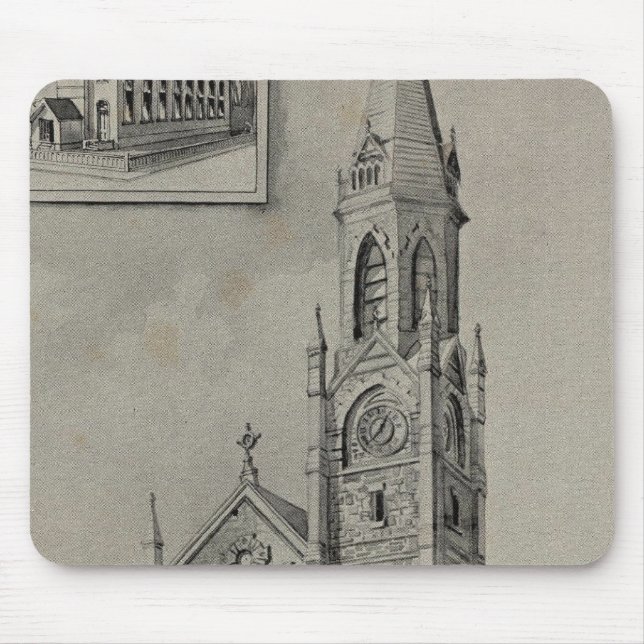 Mousepad Igreja da Assunção, Ansonia, Conn (Frente)