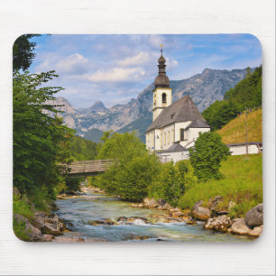 Mousepad Igreja de montanha com paisagem