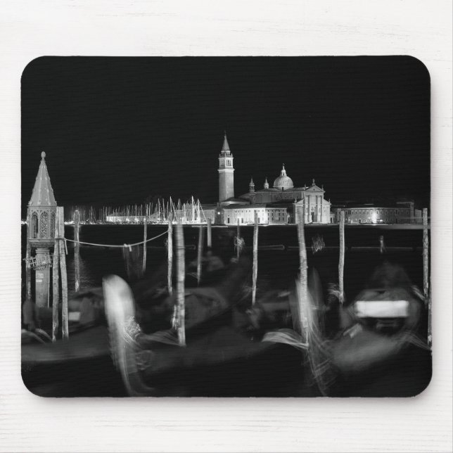 Mousepad Igreja de San Giorgio Maggiore, gondolas em Veneza (Frente)