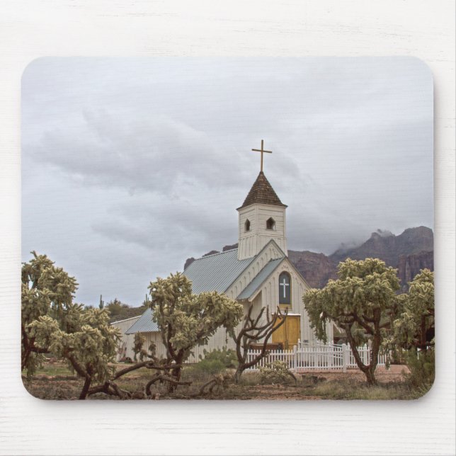 Mousepad Igreja Elvis nas montanhas Superstition (Frente)
