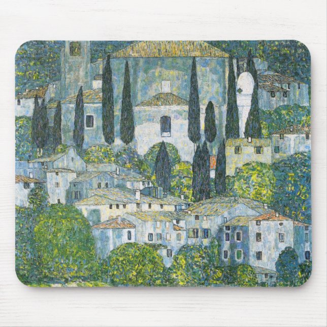 Mousepad Igreja (Kirche) em Cassone por Gustav Klimt (Frente)