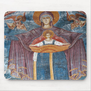 Mousepad Igreja Ortodoxa Sérvia e um sítio da UNESCO,