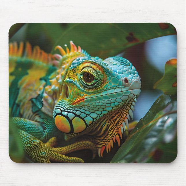 Mousepad iguana, lagarto, réptil (Frente)