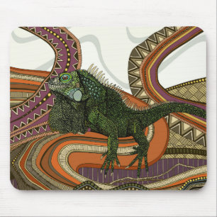 Mousepad iguana verde