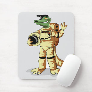 Mousepad Iguanodon Vestido Em Um Spacesuit Cosmonauta.