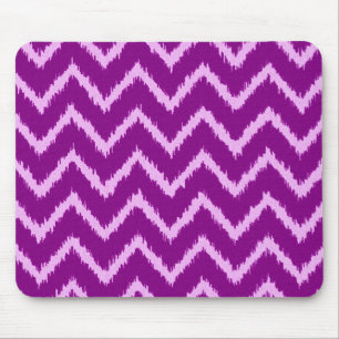 Mousepad Ikat Chevrons - Roxo ametista e orquídea clara