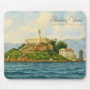 Mousepad Ilha de Alcatraz – Marco Turístico de São Francisc