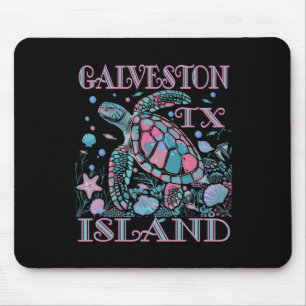 Mousepad Ilha de Galveston Tx Amante de Tartarugas Praia Co