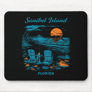 Mousepad Ilha de Sanibel Flórida Viagem Cênica Vintage