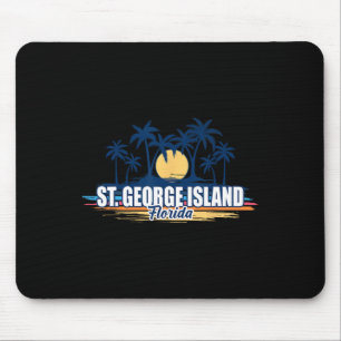 Mousepad Ilha de St George Flórida Tábua de Surf Retro