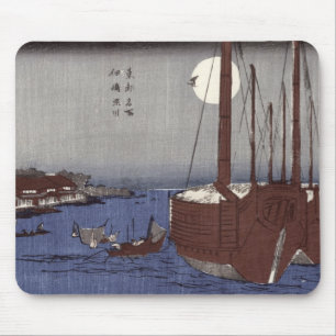 Mousepad Ilha de Tsukudajima e o distrito de Fukagawa