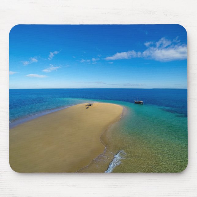 Mousepad Ilha do Ibo do bar e do Dhow | de areia, (Frente)