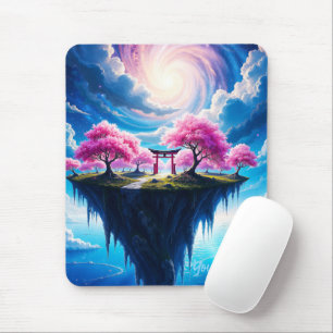 Mousepad Ilha Flutuante Arte Sakura