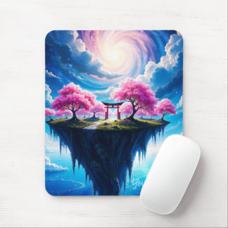 Mousepad Ilha Flutuante Arte Sakura