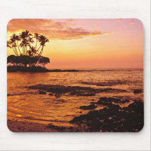 Mousepad Ilha Grande, Havaí. Pôr do sol, Big Island Havaí.