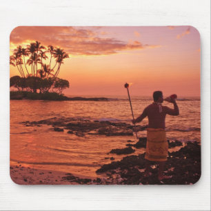 Mousepad Ilha Grande, Havaí. Pôr do sol, Big Island Hawaii.