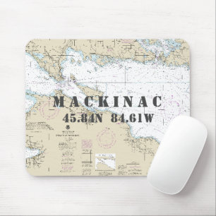 Mousepad Ilha Mackinac MI Latitude Longitude