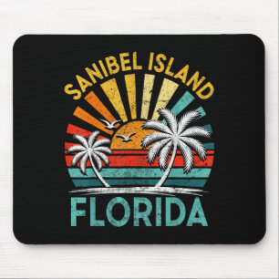 Mousepad Ilha Sanibel Flórida Férias em Família Vintage