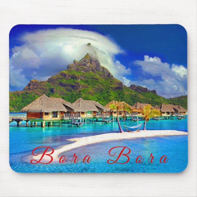 Mousepad Ilha tropical de Bora Bora (Frente)