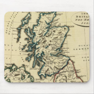 Mousepad Ilhas Britânicas com limites delineados