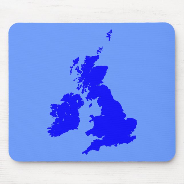 Mousepad Ilhas Britânicas - Sombras de Azul (Frente)