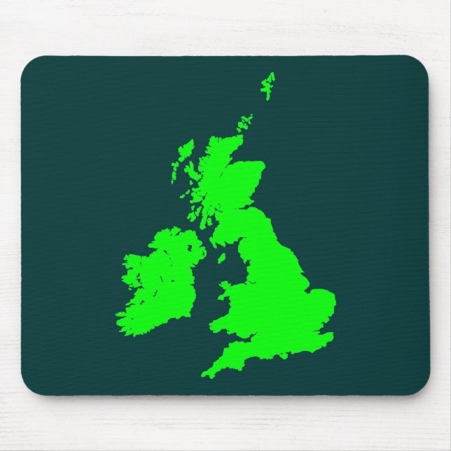 Mousepad Ilhas Britânicas - Sombras de Verde (Frente)