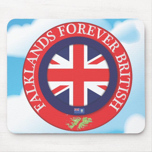 Mousepad Ilhas Falkland para sempre britânicas (Frente)