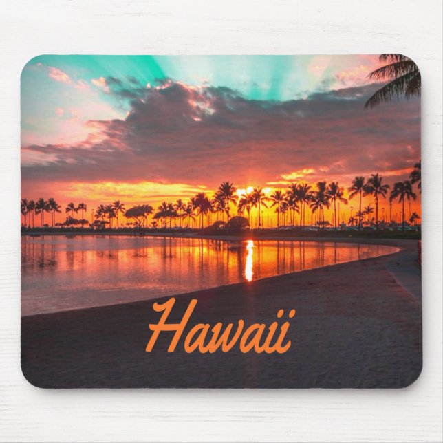 Mousepad Ilhas Havaianas de Praia do Havaí (Frente)