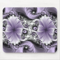 Ilusão Lilás Arte Floral Abstrata Fantasia Fractal