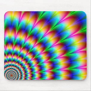 Mousepad Ilusão óptica espiral do arco-íris