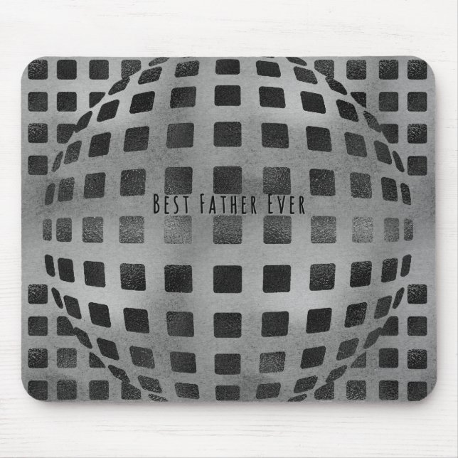 Mousepad Ilusão óptica - Melhor Pai do mundo - Design de Mo (Frente)