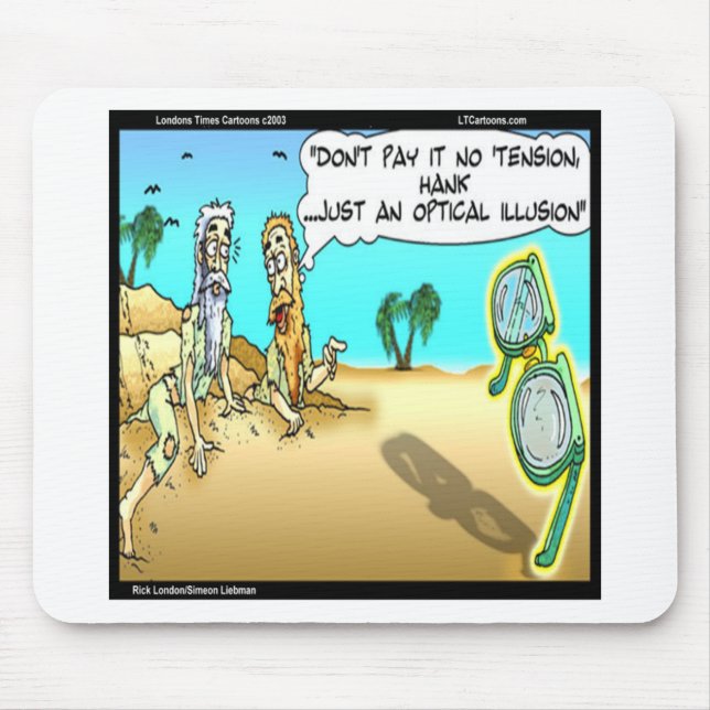 Mousepad Ilusão Optometrista Engraçada de Londres em rick (Frente)