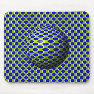 Mousepad Ilusões Ópticas da Bola Azul