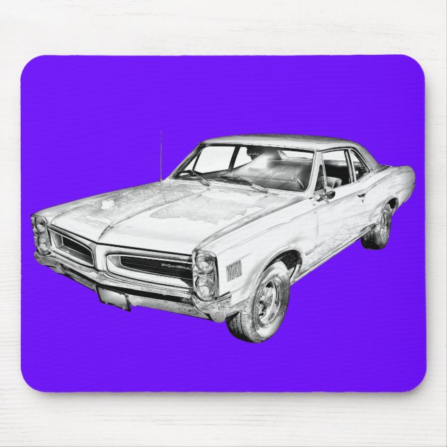 Mousepad Ilustração 1966 do carro de Pontiac Le Mans (Frente)