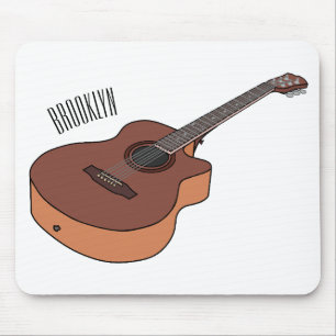 Mousepad Ilustração acústica de desenho animado