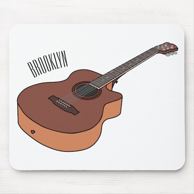 Mousepad Ilustração acústica de desenho animado (Frente)
