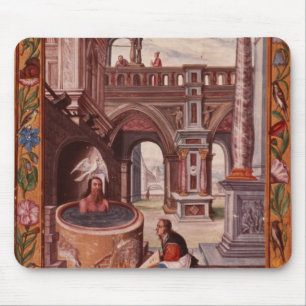 Mousepad Ilustração alegórica de um alquimista em