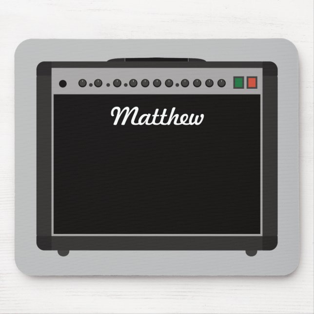Mousepad Ilustração Amplificadora Personalizada para Músico (Frente)