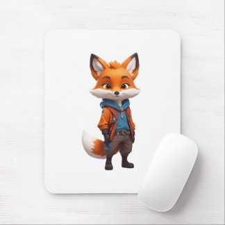 Mousepad Ilustração animada e oportunista da Fox