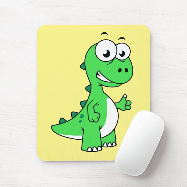 Mousepad Ilustração Bela De Tyrannosaurus Rex. 2 (Com mouse)